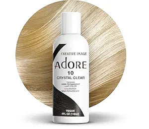 Adore Semi Permanent Hair Color - Vegan and Cruelty-Free Clear Hair Dye - 4oz