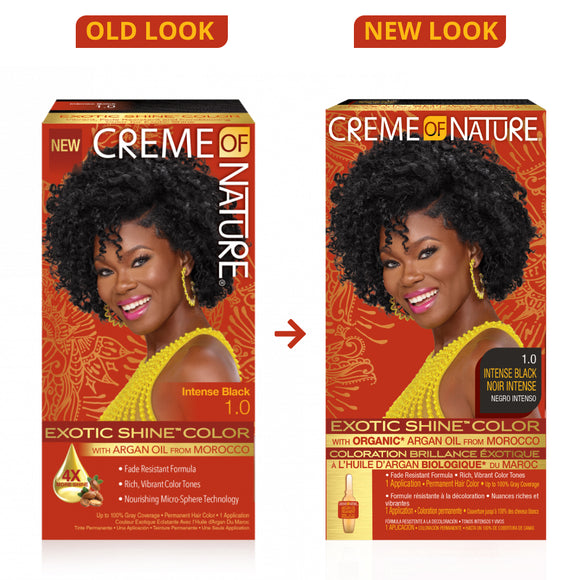 Creme Of Nature Color with Argan Oil from Morocco - 1.0 Intense Black Permanent Hair Color