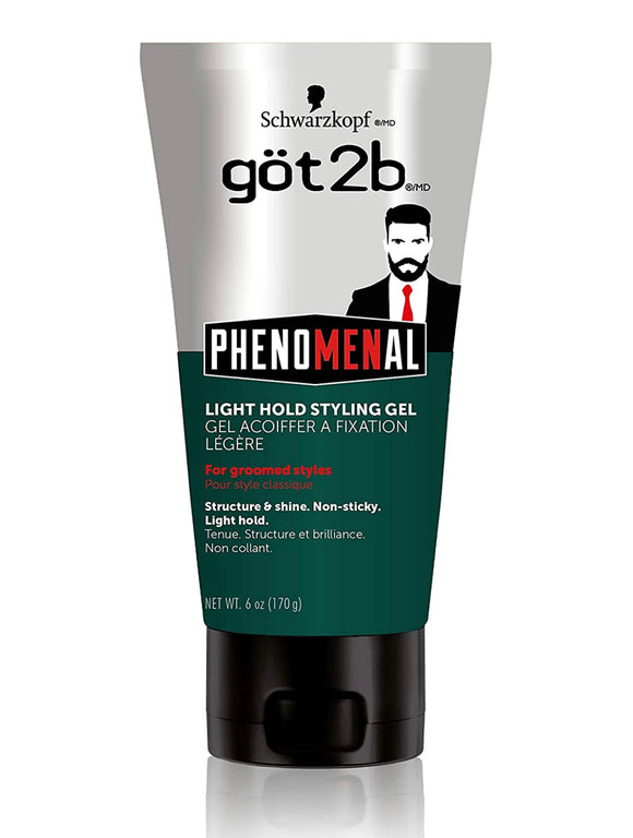 Got2b Phenomenal Light Hold Styling Hair Gel, 6OZ